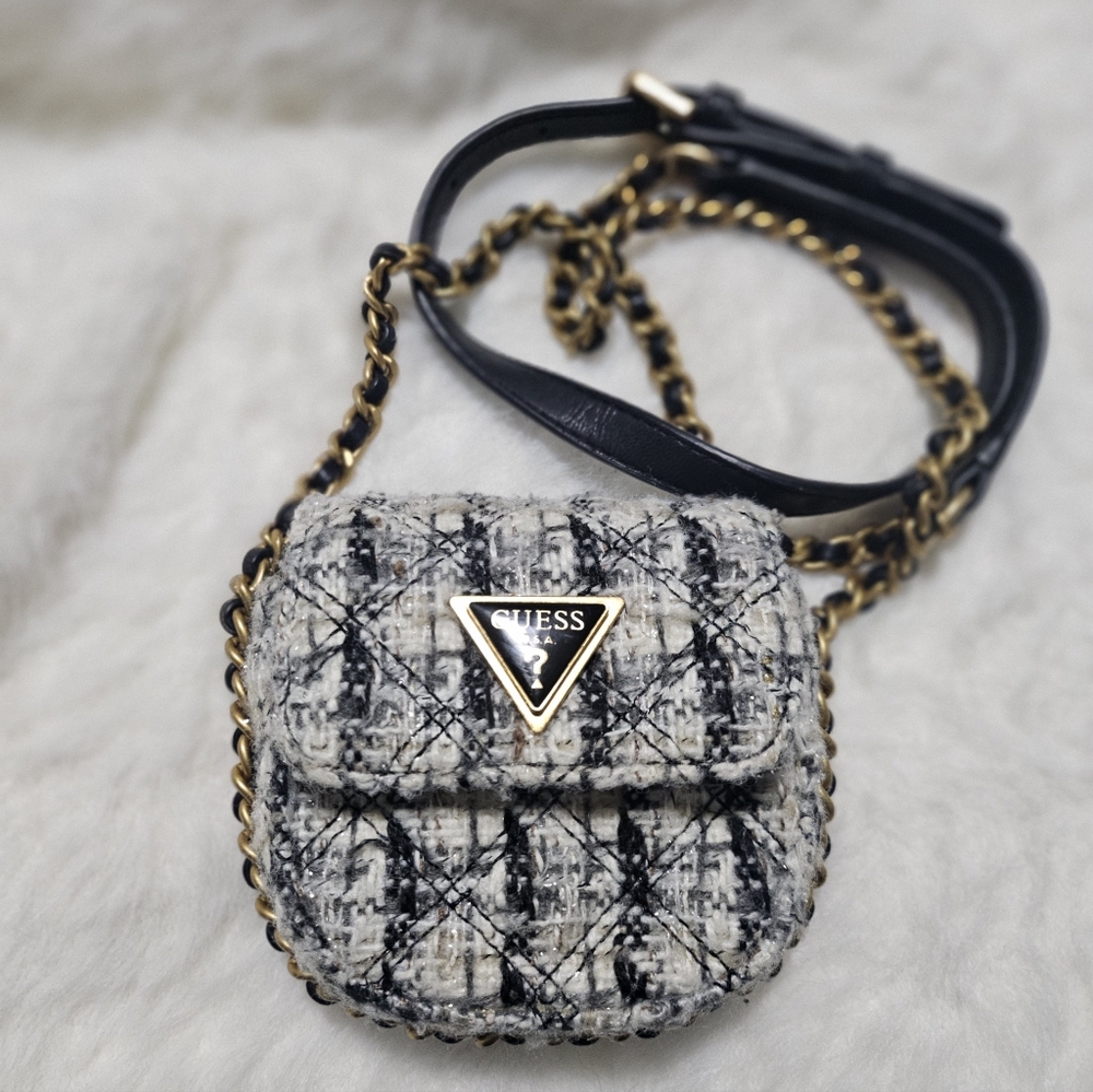 GUESS Giully Micro/Mini Tweed Crossbody Bag